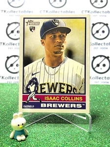 2025 TOPPS HERITAGE ISAAC COLLINS # 78 ROOKIE MILWAUKEE BREWERS BASEBALL CARD - Picture 1 of 2