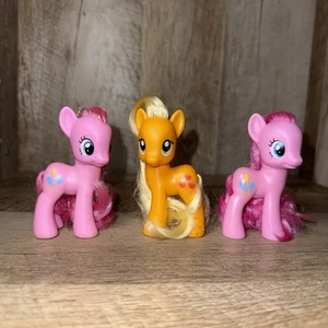 Hasbro My Little Pony G4 2010 Apple Jack & Pinkie Pie Tinsel capelli 4" spazzolabile - Foto 1 di 14