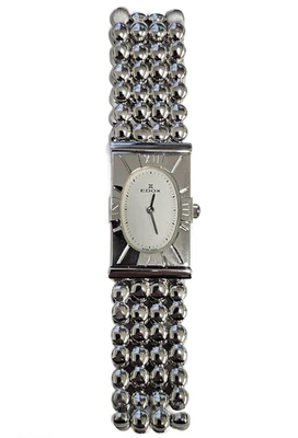 Reloj de cuarzo con pulsera de acero inoxidable hecho en Suiza Edox 29002 para mujer Foto 1 de 2