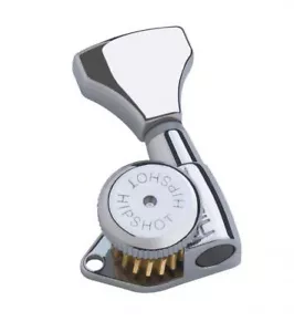 Hipshot Chrome open gear Griplock Locking Guitar 21mm standard post treble side - Imagen 1 de 1