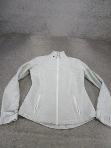 Lululemon Sweatshirt Womens 10 Define Gray Full Zip Stretch *Stain - Picture 1 of 7