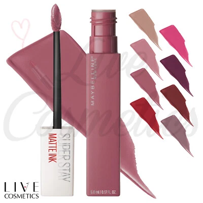 MAYBELLINE NEW YORK Maybelline SuperStay Matte Ink flüssiger Lippenstift - NEU VERSIEGELT *Wählen Sie Ihren Farbton*