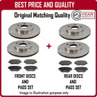 FRONT AND REAR BRAKE DISCS AND PADS FOR HONDA S2000 2.2 (IMPORT) 1/2005-12/2009