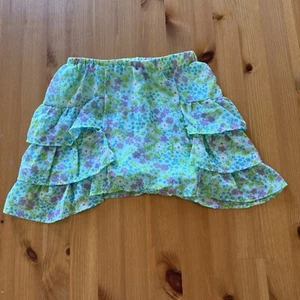 Ruffled floral mini skirt Skort with a cute pattern - Picture 1 of 3