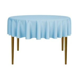 Round Wedding Banquet Polyester Fabric Tablecloth - Picture 1 of 90