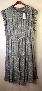 BALTIC BORN Azia Floral Midi Dress Plus Sz 3XL Fairy Boho Cottage Core Bohemian - Picture 1 of 13