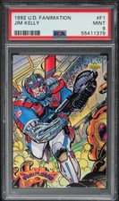 POP 2 1992 UPPER DECK UD FANIMATION MARVEL ART CARTOON JIM KELLY PSA 9 MINT