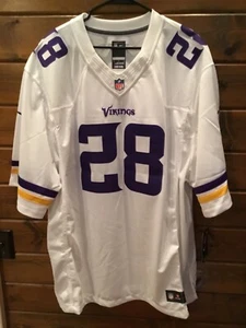 Adrian Peterson #28 Minnesota Vikings STITCHED On-Field NFL White Jersey Sz 4XL - Picture 1 of 5