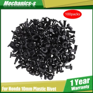 10mm Hole Nylon Plastic Rivet Car Fender Bumper Push Pin Clips For Honda 50Pairs - Picture 1 of 10