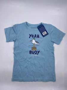 LIFE IS GOOD YEAH BUDY T-SHIRT BLUE YOUTH S 4500022515 - Picture 1 of 2