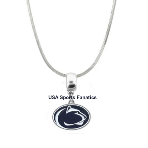 Penn State Nittany Lions Team Logo Pendant Necklace On A 925 Snake Chain 4 Sizes Cover