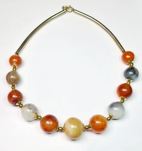 Carnelian And Agate Statement Necklace - Picture 1 of 10