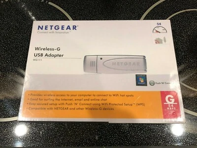 NETGEAR Wireless-G 54 MBPS  USB 2.0 ADAPTER WG111  BRAND NEW SEALED IN BOX - Image 1 of 4
