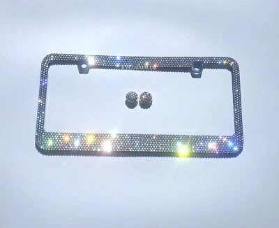 ICY Couture Super Sparkly Diamond Clear Rhinestone Bling License Plate Frame Foto 1 de 2