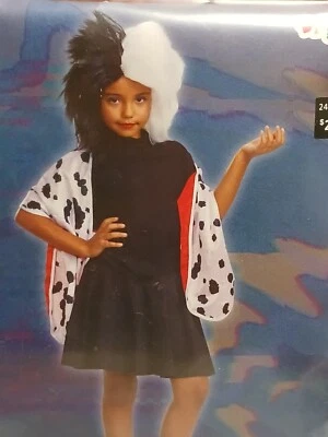 Disfraz Halloween Disney 101 Dalmations Cruella de Vil Peluca y Estola Niños Talla Foto 1 de 4
