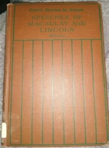 English Readings for Schools Speeches of Macaulay and Lincoln 1915 - Bild 1 von 6