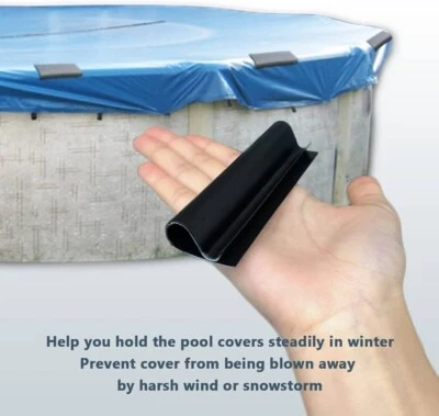 Clip de cubierta de piscina de invierno - Juego de 48 piezas - Clip de plástico negro para cubierta de piscina AG Foto 1 de 4