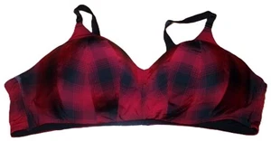 TORRID CURVY DAMENGRÖSSE 50D ROT KARIERT BH ohne Bügel - Bild 1 von 3