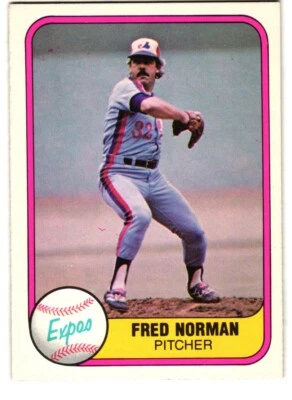 1981 Fleer #158 Fred Norman Montreal Expos - Image 1 of 2