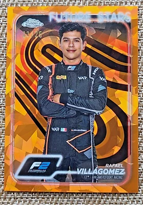 2024 Topps Chrome Sapphire Formula 1 F1 Rafael Villagomez  Orange /25 RC F2 - Image 1 of 2