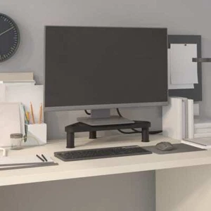 Monitorstandaard hoek 49x28x10,5 cm zwart vidaXL - Afbeelding 1 van 7
