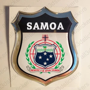 Pegatina Emblema Samoa Escudo de Brazos 3D Resina Cúpula Gel Calcomanía de Vinilo Coche Moto - Imagen 1 de 1