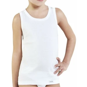 3 Canottiere spalla larga da bambino vogatore intimo bimbo cotone Pierre Cardin - Picture 1 of 1
