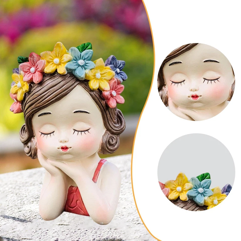 Lindo florero decoración maceta organizador maceta maceta maceta niña Foto 1 de 1