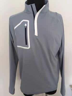 Peter Millar Forge M CrownSport Golf Pullover QuarterZip Jacket MA22EK42 Gray - Image 1 of 4