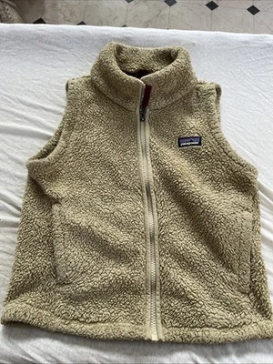 Patagonia Youth Clothes SZ Medium Fuzzy Sherpa Gorpcore Full Zip Vest Outerwear - Image 1 of 4