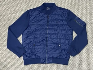 Polo Ralph Lauren Quilted Bomber Performance Jacket Mens Large Navy Blue - Picture 1 of 15
