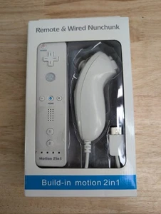 NEW Build-in Motion Remote Control Wired Nunchuck For Nintendo Wii / Wii U - Picture 1 of 7