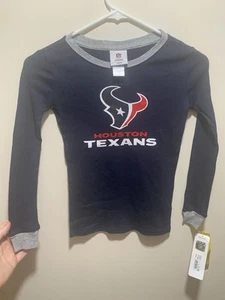 NWT Houston Texans NFL Pajama Longsleeve Shirt Youth Boys Size M (8/10)Navy 0084 - Picture 1 of 10