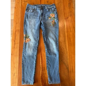 Old Navy "Rockstar" bestickte blaue Jeans Größe 6 - Bild 1 von 5