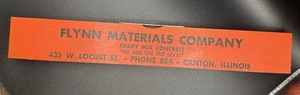 Vintage Flynn Materials Co. Level. Canton Il. Advertising. 3 Digit Phone. (B1) - Picture 1 of 9