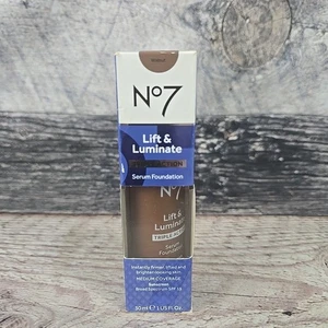 No7 Lift & Luminate Triple Action Serum Foundation Walnut New In Box Exp 06/23 - Picture 1 of 6
