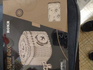 ROKR LK502 3D Wooden Puzzle Toy DIY Mechanical Gears Treasure Box - Sealed New - Picture 1 of 6
