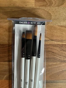 Daler Rowney Graduate All Purpose Brush 4 Pack Set Acrylic Watercolour Long - Picture 1 of 4