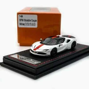 FERRARI SF90 STRADALE COUPE WHITE RED 1/64 SCALE RESIN CAR BY U2 MODELS 199 MADE - Picture 1 of 13