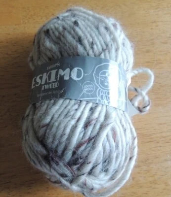 Impresión de tweed esquimal Drops 100% hilo de lana, color # 70, 50 g/1,8 oz hecho en UE Foto 1 de 4