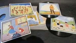 1920s LITTLE TOTS Records album No3 The Merry Song Book 2 Records 5 Story Cards - Picture 1 of 5