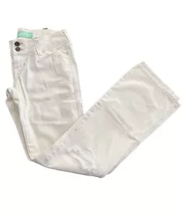 Vintage Y2K 90’s Distressed Hollister White Flare Jeans Pants Bootcut Low Rise 1 - Picture 1 of 6