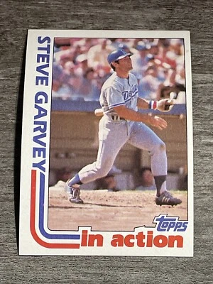 Steve Garvey 1982 Topps In Action Dodgers #180  *K641*   “Set Break” - Image 1 of 2