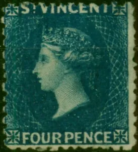 St Vincent 1877 4d Deep Blue SG25 Fine MM - Picture 1 of 1