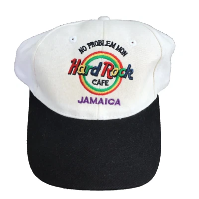 Hard Rock Cafe Jamaica No Problem Mon Beige Adjustable Baseball Cap Hat Rainbow - Image 1 of 4