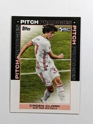 2020-21 Topps MLS Caden Clark Pitch Prodigies Rookie RC #188 Red Bulls - Image 1 of 2