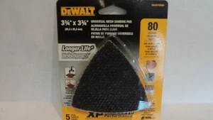 DeWALT 3-3/4"x3-3/4" Universal Mesh Sanding Pad 80 Medium DWASPTRIM80 (5pk) - Picture 1 of 5