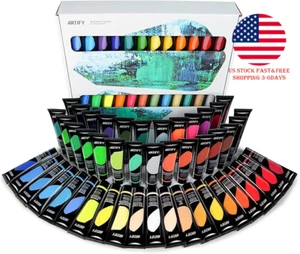 ARTIFY Acrylic Paint, 24/36/48 Set with a storage box, Rich Pigments, Non Fading - Picture 1 of 21
