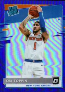 OBI TOPPIN 2020-21 Donruss Optic Purple Prizm Rated Rookie #158 New York Knicks - Picture 1 of 1