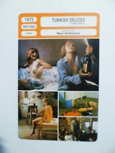 CARTE FICHE CINEMA 1973 TURKISH DELICES Rutger Hauer Monique Van De Ven Tonny Hu
